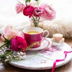 Sara Miller Chelsea 8oz Pink Porcelain Tea Cup Set