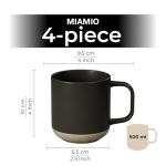 MIAMIO Sierra Set of 4 Ceramic Coffee Mugs