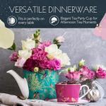 Sara Miller Chelsea 8oz Pink Porcelain Tea Cup Set