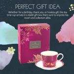 Sara Miller Chelsea 8oz Pink Porcelain Tea Cup Set