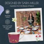 Sara Miller Chelsea 8oz Pink Porcelain Tea Cup Set