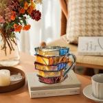 3D Painted Book Coffee Mug for Readers