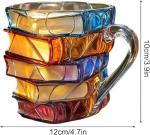 3D Painted Book Coffee Mug for Readers