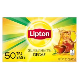 Lipton Decaf Black Tea Bags, 50 Count