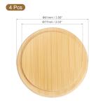 4 Pack Bamboo Cup Lids for Tea and Coffee
