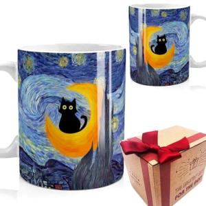 Funny Cat Mug with Famous Art Design
