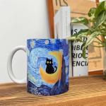 Funny Cat Mug with Famous Art Design
