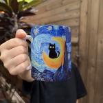 Funny Cat Mug with Famous Art Design