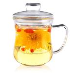 Clear Borosilicate Glass Tea Infuser Mug