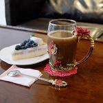 Cute Butterfly Flower Glass Tea Cup Mug