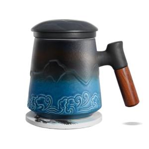 Ceramic Tea Cup with Infuser and Lid