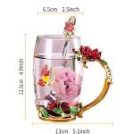 Cute Butterfly Flower Glass Tea Cup Mug