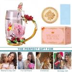 Cute Butterfly Flower Glass Tea Cup Mug