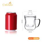 Clear Borosilicate Glass Tea Infuser Mug
