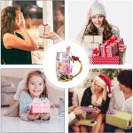 Cute Butterfly Flower Glass Tea Cup Mug