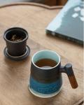 Ceramic Tea Cup with Infuser and Lid