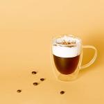 MEWAY 12oz Double Wall Glass Coffee Mugs