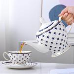 Royal Blue Star-night Teacup and Saucer Set