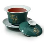 White Glazed Porcelain Gaiwan Tea Cup Set