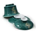 White Glazed Porcelain Gaiwan Tea Cup Set