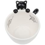 Cute 3D Black Cat Mug for Coffee & Tea