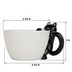 Cute 3D Black Cat Mug for Coffee & Tea