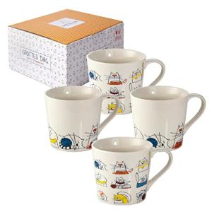 Cute Cat Mugs Set for Cat Lovers - 4 Pack