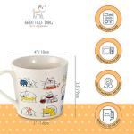 Cute Cat Mugs Set for Cat Lovers - 4 Pack