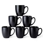 Set of 6 Large Ceramic Coffee Mugs