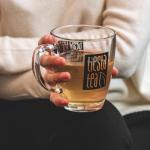 Clear Glass Mug with Handle for Tea & Coffee