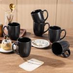 Set of 6 Large Ceramic Coffee Mugs