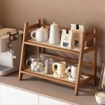 Wicker-Look Bamboo Coffee Mug Organizer