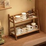Wicker-Look Bamboo Coffee Mug Organizer