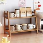 Wicker-Look Bamboo Coffee Mug Organizer