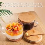 Vintage Glass Coffee Mugs Set of 4 with Lids