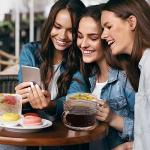 Vintage Glass Coffee Mugs Set of 4 with Lids