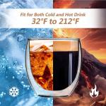 QUTREY Double-Walled Glass Mugs Set of 2