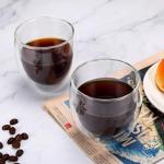 QUTREY Double-Walled Glass Mugs Set of 2