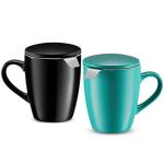 Godinger Tea Cups with Lid and Infuser, Set of 2