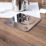 Stainless Steel Teacup and Saucer Set