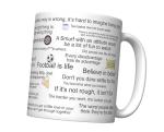 Ted Lasso Inspired Coffee Mug with Motivational Quotes