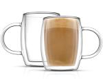 JoyJolt Double Wall Glass Mugs Set of 2