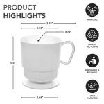 Deluxe White 8-Ounce Coffee Cup and Tea Mug