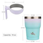 Lavender Green Insulated Travel Mug with Straws