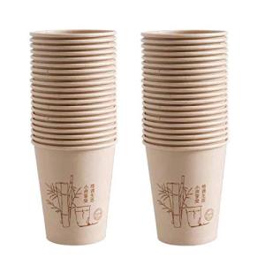 100 Pack 8.5 oz Wood Color Disposable Cups