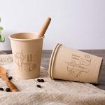 100 Pack 8.5 oz Wood Color Disposable Cups