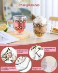 Personalized Rose Double Walled Glass Mug