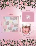 Personalized Rose Double Walled Glass Mug