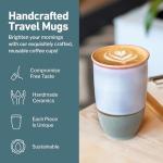 NOVA CERAMICS 12oz Purple Travel Coffee Mug