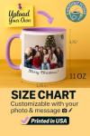 Customizable Photo Coffee Mug with Purple Rim